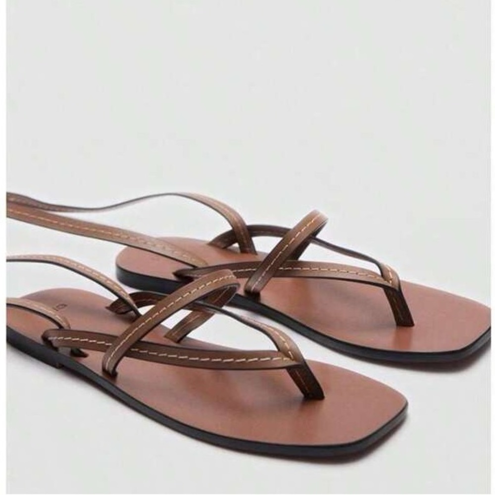 Brown Strappy Sandals from Mango
